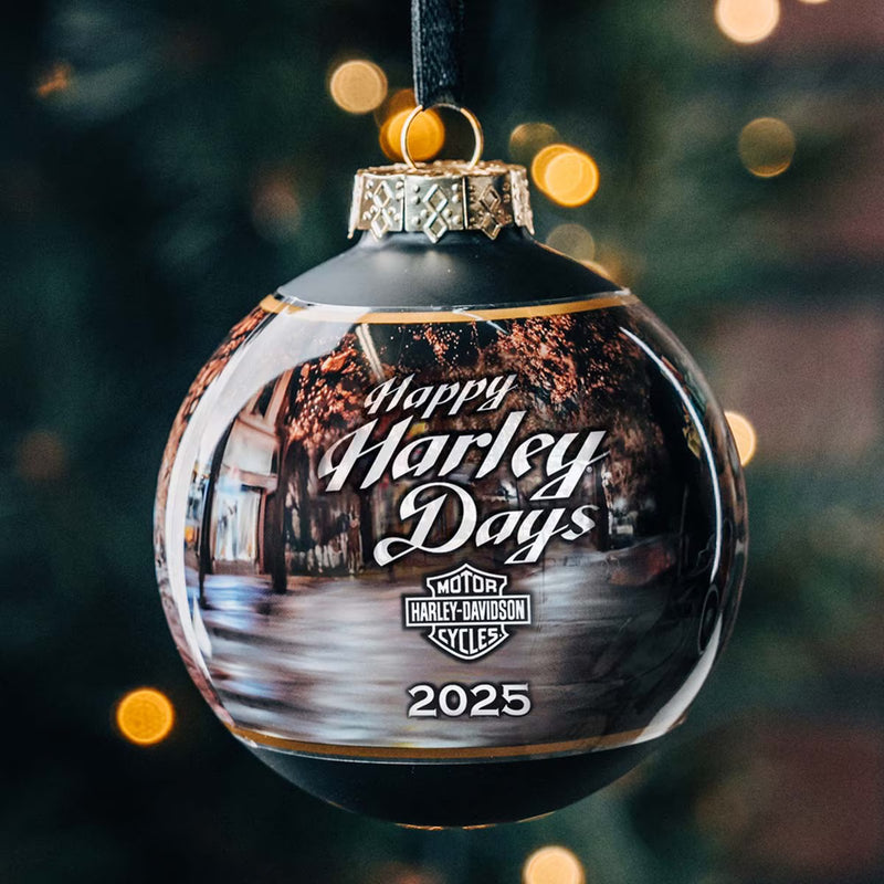 Load image into Gallery viewer, 2025 Biker Santa Ball Ornament
