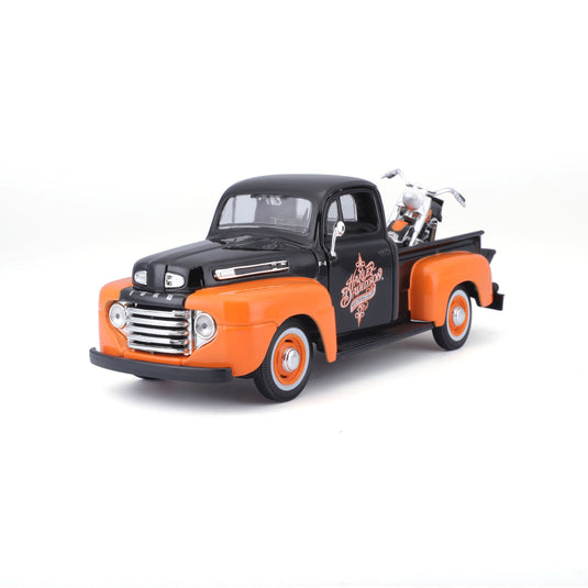 1:24 Harley-Davidson Custom Ford pick-up with FLH Duo Glide