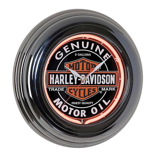 ACE - Genuine Oil Can Orange Neon Clock -