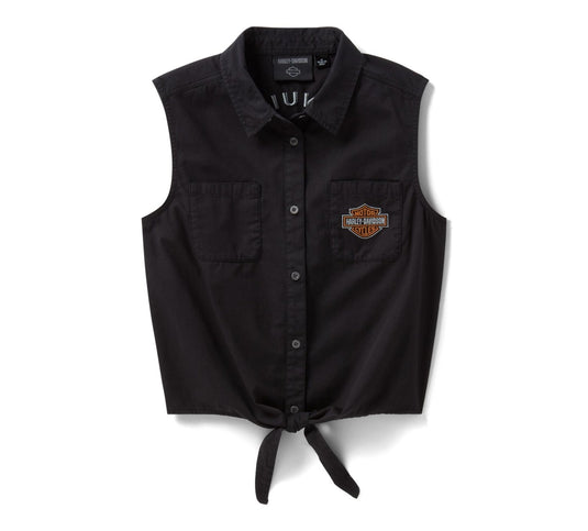 Harley-Davidson - H-D® Essential Tie Front Top- Harley Black -