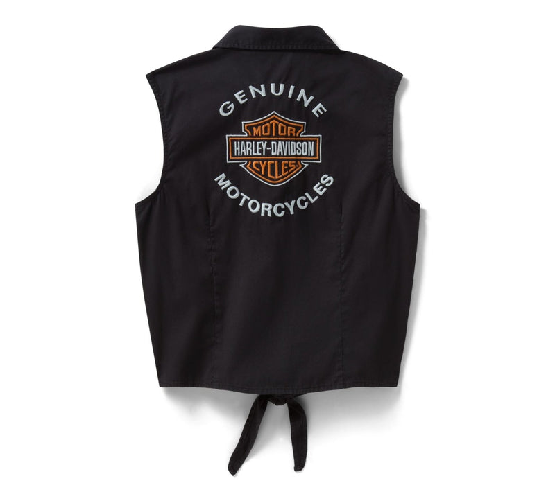 Load image into Gallery viewer, Harley-Davidson - H-D® Essential Tie Front Top- Harley Black -
