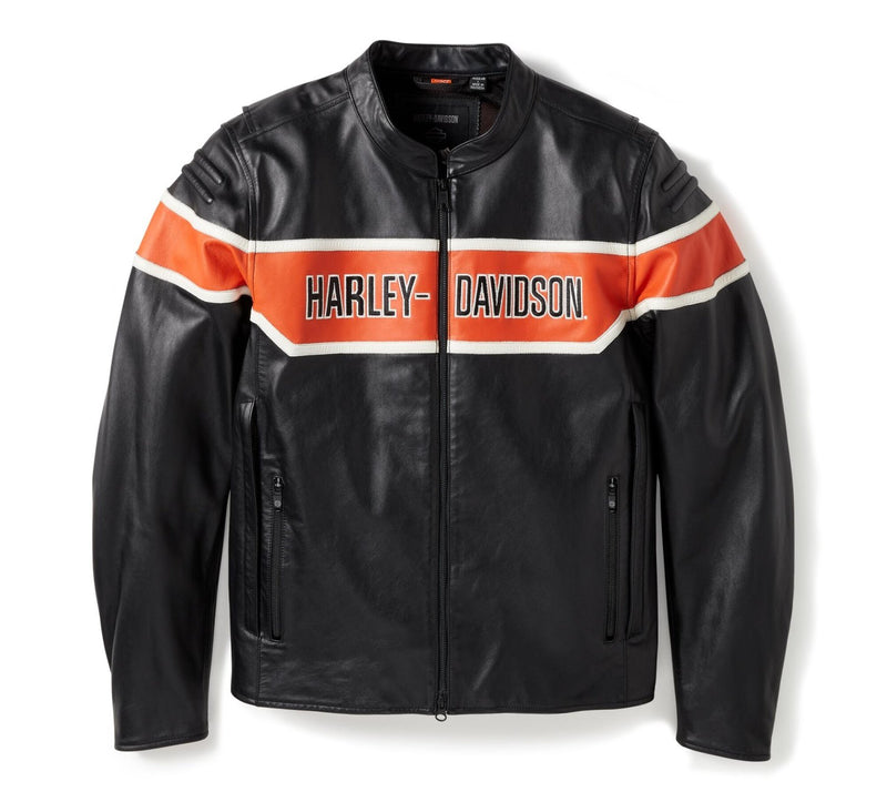 Load image into Gallery viewer, Harley-Davidson - H-D Trenton Leather Riding Jacket -

