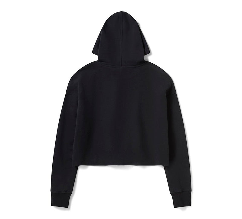 Load image into Gallery viewer, Harley-Davidson - Women's Bling Raw Edge Hoodie - Harley Black -
