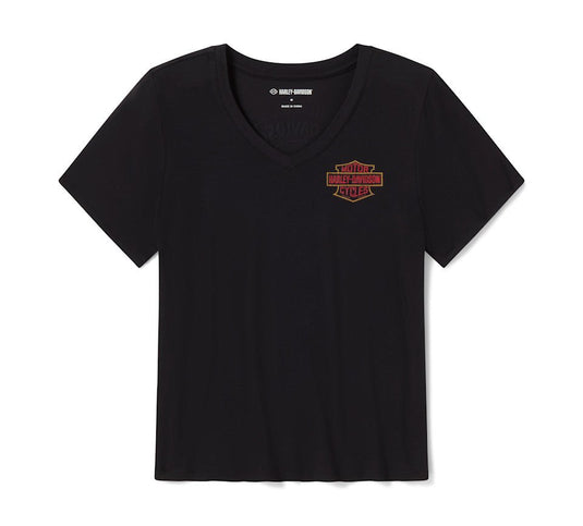 Harley-Davidson - Women's Bling Thorns & Talons V-Neck - Harley Black -