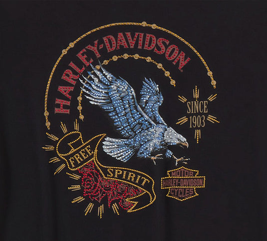 Harley-Davidson - Women's Bling Thorns & Talons V-Neck - Harley Black -