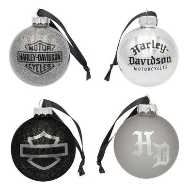 Old English H-D Logos Holiday Ornament Set