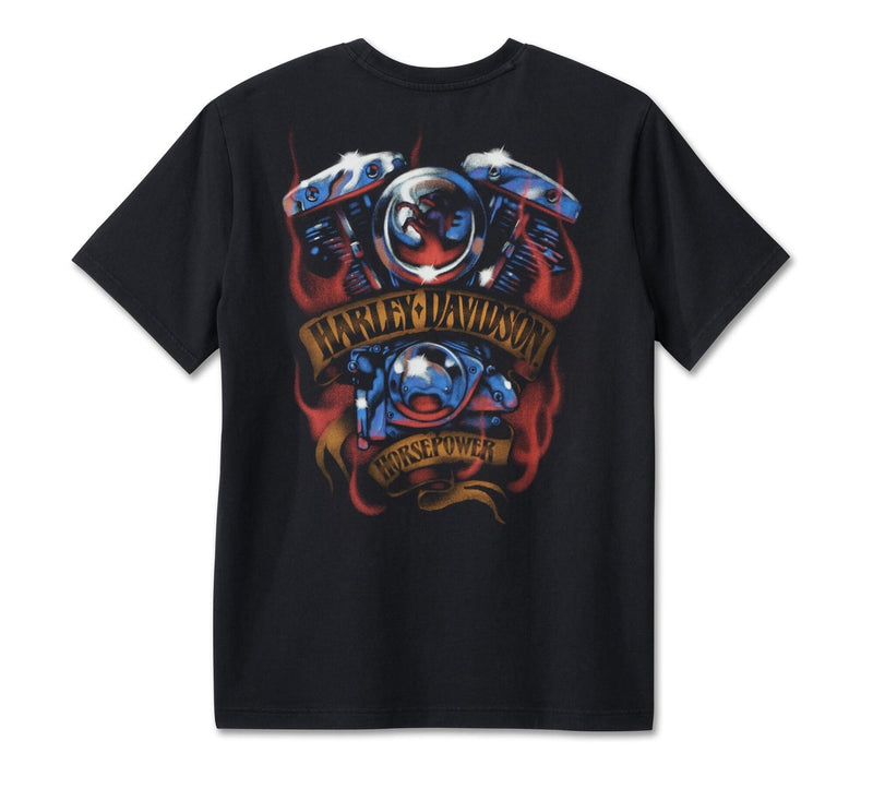 Load image into Gallery viewer, Harley-Davidson - Loaded with Horsepower Graphic Tee -
