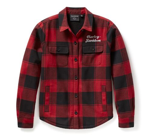 Load image into Gallery viewer, Women&#39;s H-D Buffalo Check Shirt Jacket
