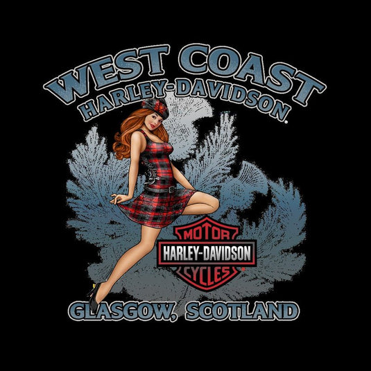 West Coast Harley-Davidson - Men's B&S Vintage Black Tee -