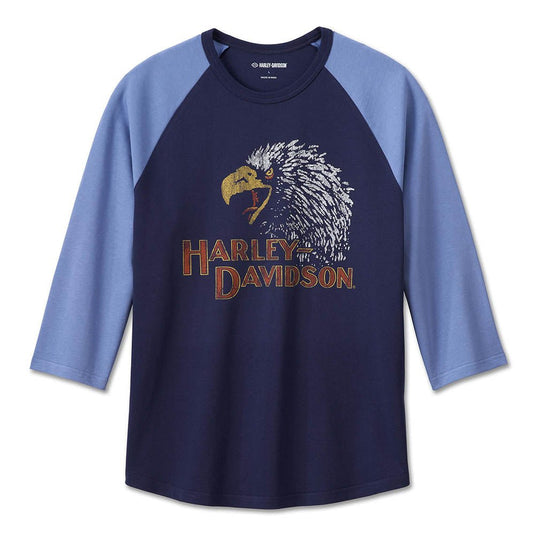 Harley-Davidson - Men's Classic Eagle Raglan Tee - Peacoat -