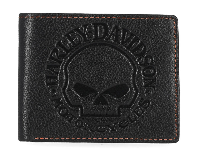 Load image into Gallery viewer, Harley-Davidson - Men's Classic Genuine Leather Skull Passcase -
