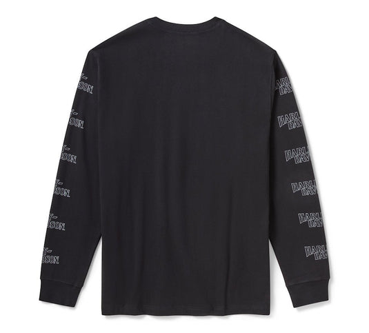 Harley-Davidson - Men's H-D American Classic Eagle Long Sleeve Graphic Tee - Harley Black -