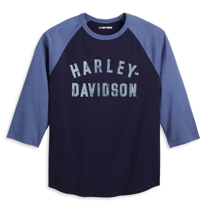 Load image into Gallery viewer, Harley-Davidson - Men's Staple 3/4 Raglan - Peacoat -
