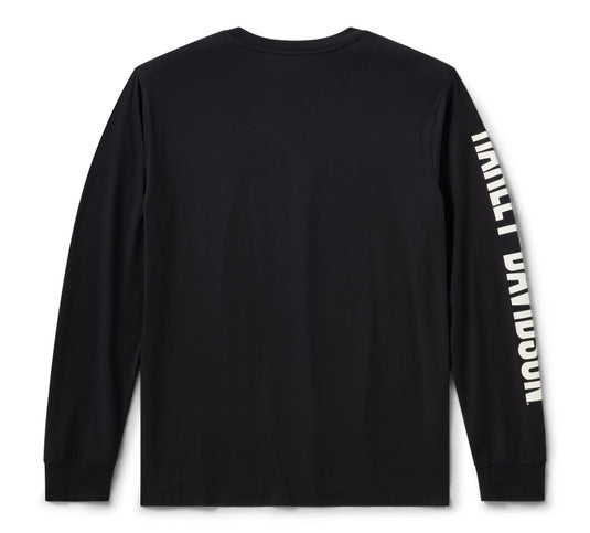 Harley-Davidson - Men's Stars & Stripes Long Sleeve Shirt - Harley Black -
