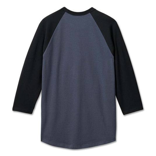 Harley-Davidson - Men's Throttle Back 3/4 Sleeve Tee - Ombre Blue -