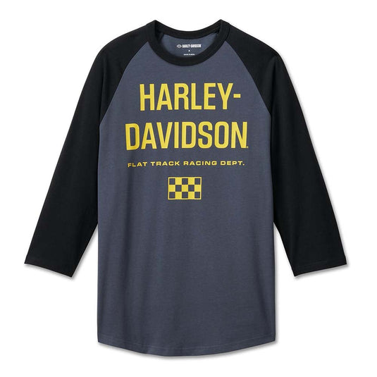 Harley-Davidson - Men's Throttle Back 3/4 Sleeve Tee - Ombre Blue -