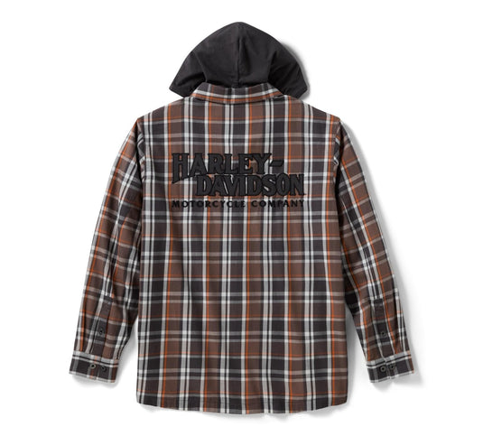 West Coast Harley-Davidson - Men's Vintage Long Sleeve Hooded Shirt -