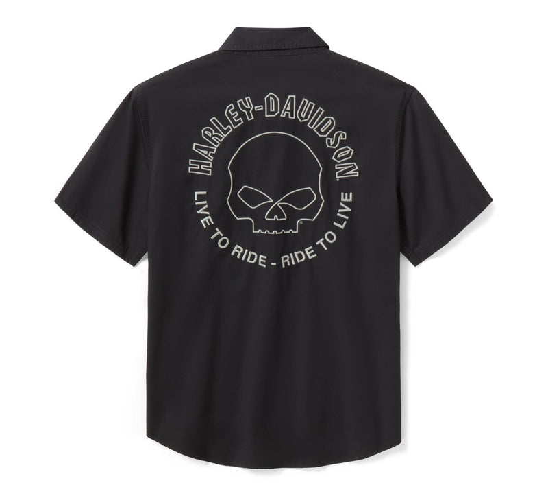 Load image into Gallery viewer, West Coast Harley-Davidson - Men's Willie G Dark Custom Short Sleeve Mechanics Shirt -
