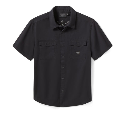 West Coast Harley-Davidson - Men's Willie G Dark Custom Short Sleeve Mechanics Shirt -