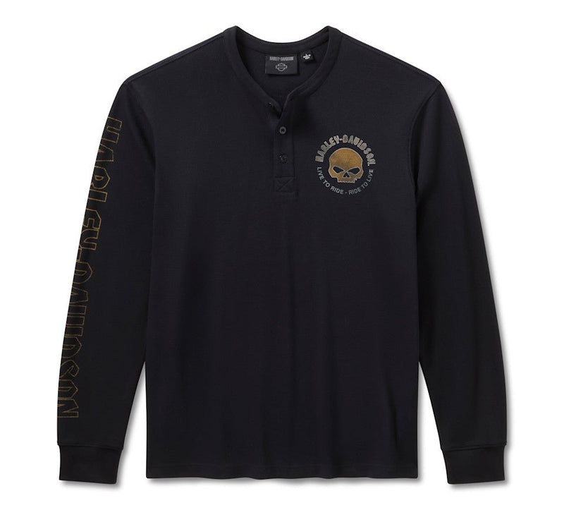 Load image into Gallery viewer, Harley-Davidson - Men's Willie G Dark Custom Thermal Henley -
