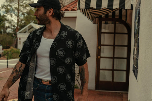 Harley-Davidson - Men's Willie G Skull Aloha Shirt -