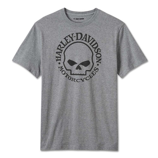 Harley-Davidson - Men's Willie G Skull Tee - Medium Heather Grey -