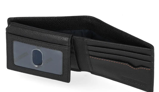 Men's Classic Genuine Pebble Leather B&S Passcase