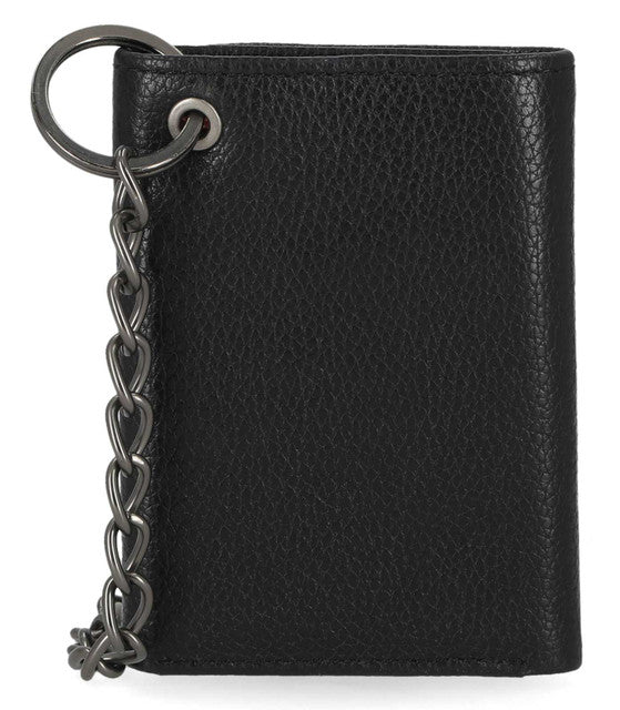 Load image into Gallery viewer, Men's Bar &amp; Shield Core Pebble Chain Tri-Fold Wallet
