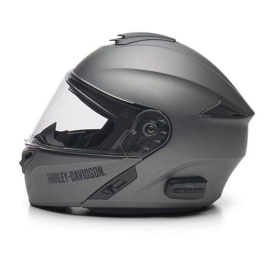 Harley-Davidson - Outrush R Modular Bluetooth Helmet - Matte Silver - Modular Helmet