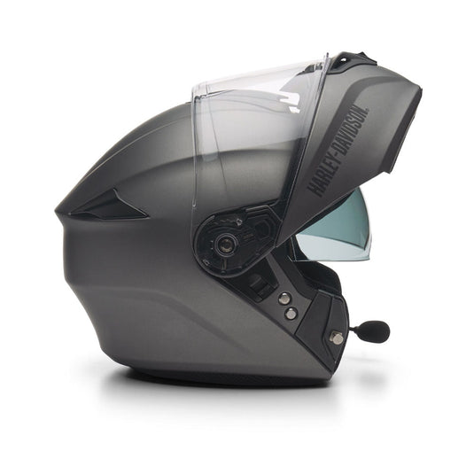 Harley-Davidson - Outrush R Modular Bluetooth Helmet - Matte Silver - Modular Helmet