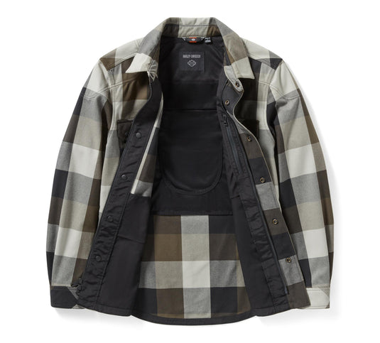 H-D Operative 2.0 Riding Shirt Jacket - Black Olive and Ghost Gray