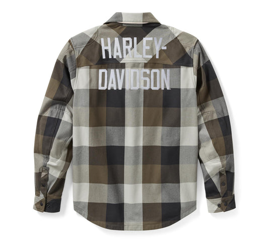 H-D Operative 2.0 Riding Shirt Jacket - Black Olive and Ghost Gray