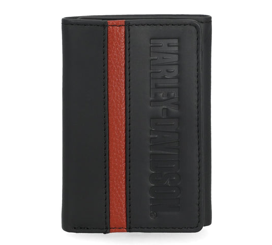 Men's H-D Center Block Tri-Fold Wallet