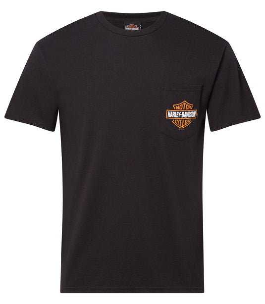 West Coast Harley-Davidson - Men's B&S Black Pocket Tee -