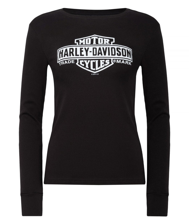 Load image into Gallery viewer, West Coast Harley-Davidson - Women's Elongated Long-Sleeve Dealer Tee -
