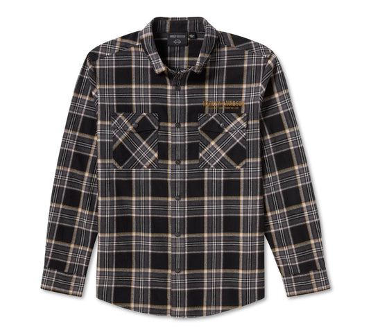 West Coast Harley-Davidson - Willie G™ Dark Custom Heavy Weight Flannel Shirt -