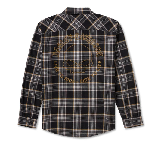 West Coast Harley-Davidson - Willie G™ Dark Custom Heavy Weight Flannel Shirt -