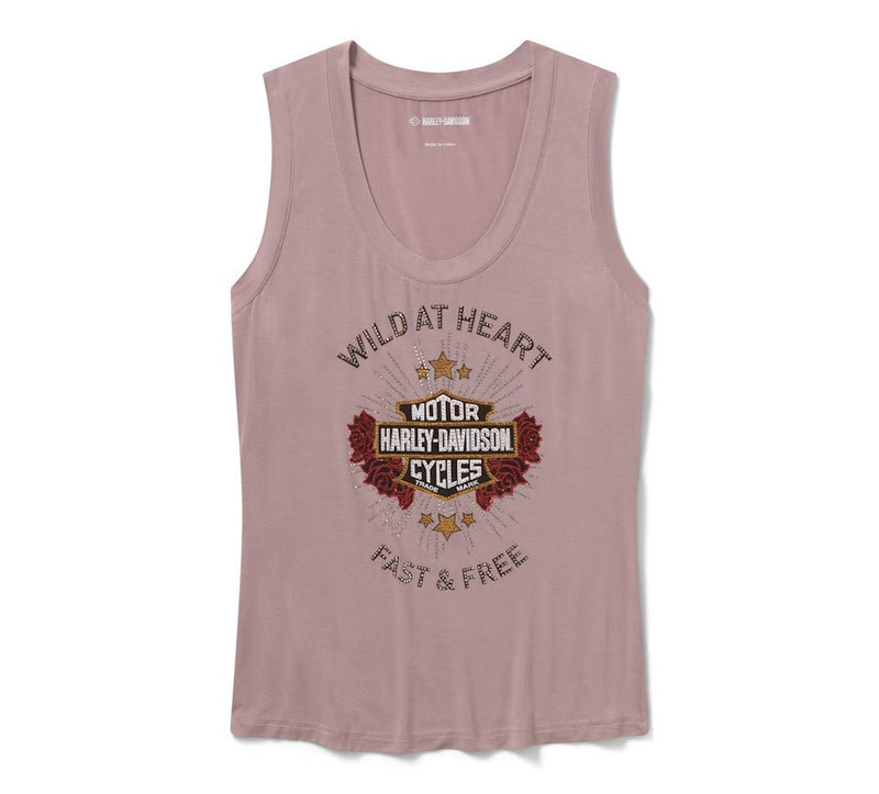Load image into Gallery viewer, Harley-Davidson - Women's Bling Iron Rose Tank -
