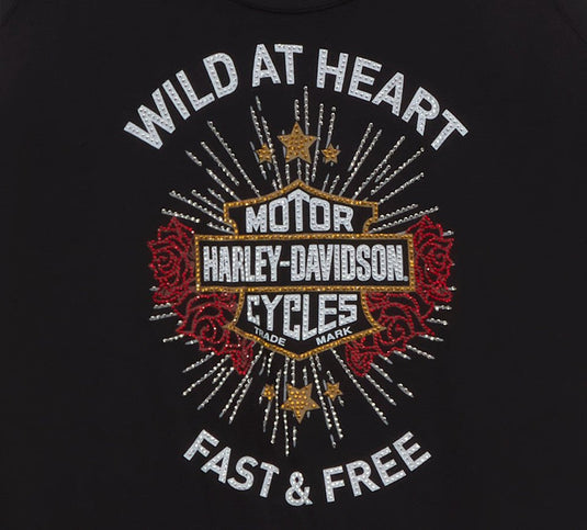 Harley-Davidson - Women's Bling Iron Rose Tank - Harley Black -