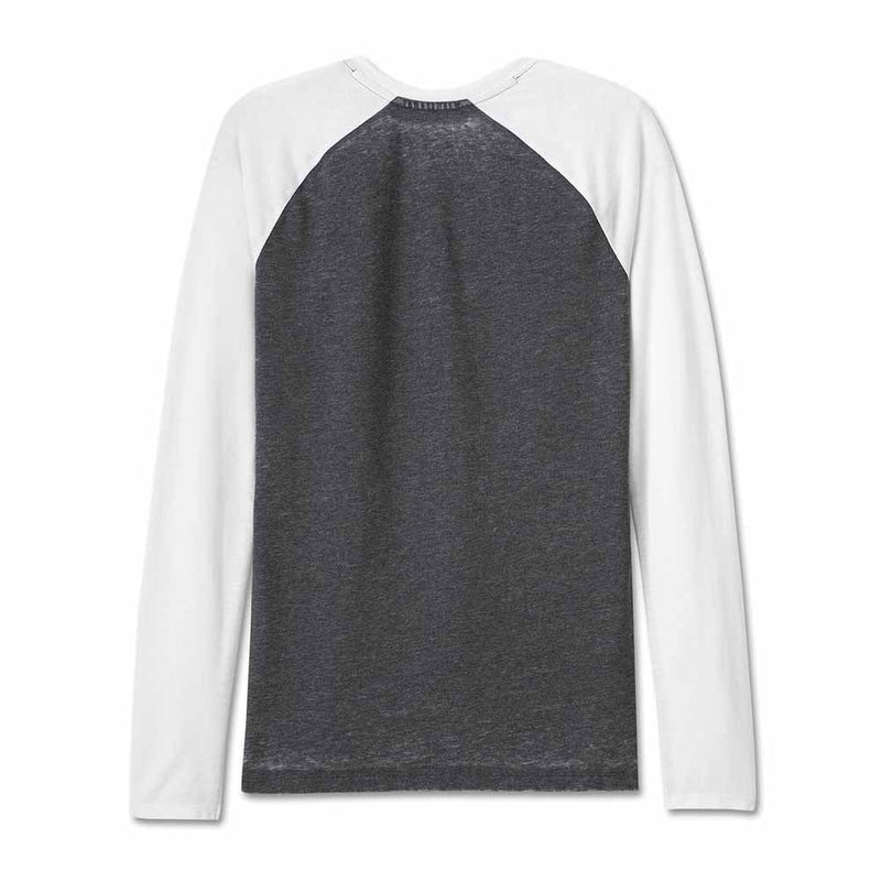 Load image into Gallery viewer, Harley-Davidson - Women's Burnout Raglan Top - Black Beauty -

