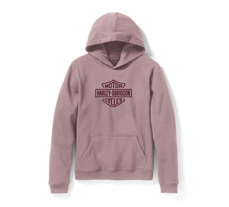 Load image into Gallery viewer, Harley-Davidson - Women's H-D Standard Bar &amp; Shield Pullover Hoodie - Dusty Mauve -
