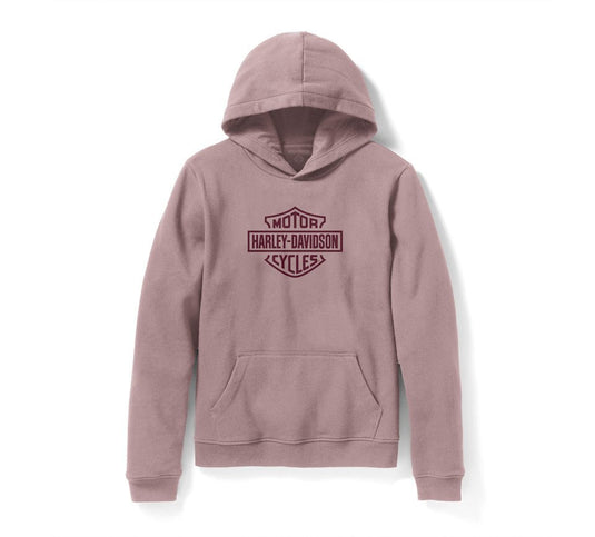 Harley-Davidson - Women's H-D Standard Bar & Shield Pullover Hoodie - Dusty Mauve -