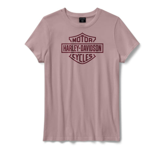 Harley-Davidson - Women's H-D Standard Bar & Shield Tee - Dusty Mauve -