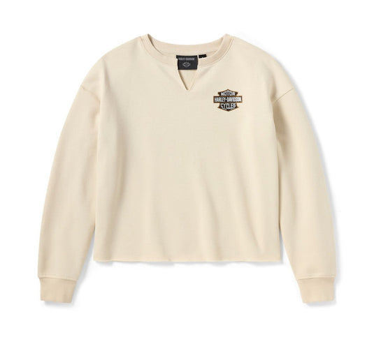 Harley-Davidson - Women's Iron Rose Fleece Crew - Birch -