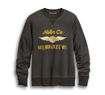 Front view of womens winged logo motor co pullover sweatshirt