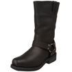 Front view of womens hustin riding boots black