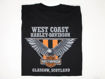 Back view of mens west coast quality pocket dealer t shirt