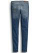 Back view of womens skinny mid rise jeans