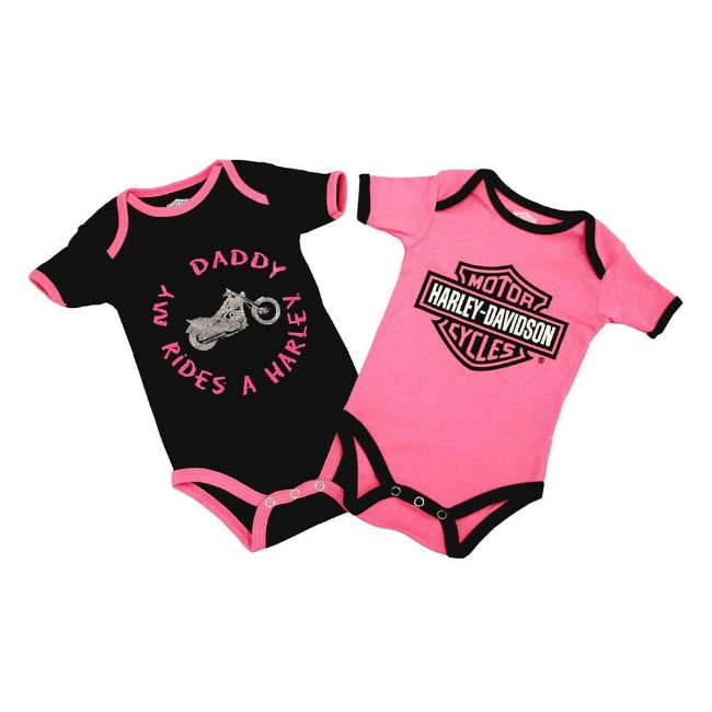 Picture of Baby Girls' Daddy Rides A Harley Creeper Set