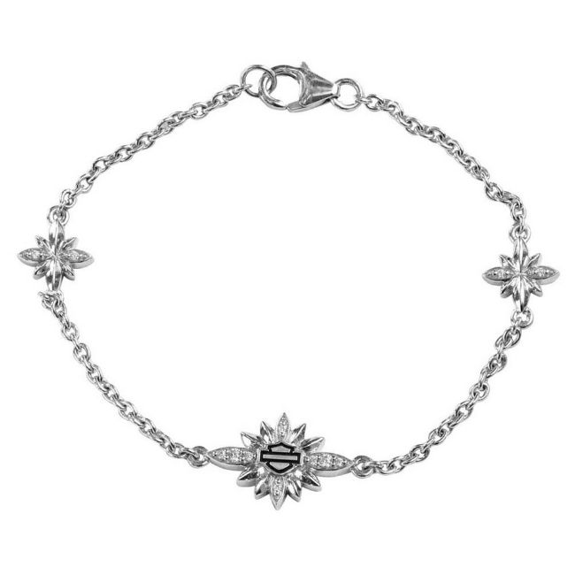 Picture of Women's Starburst Encrusted Bling Chain Bracelet